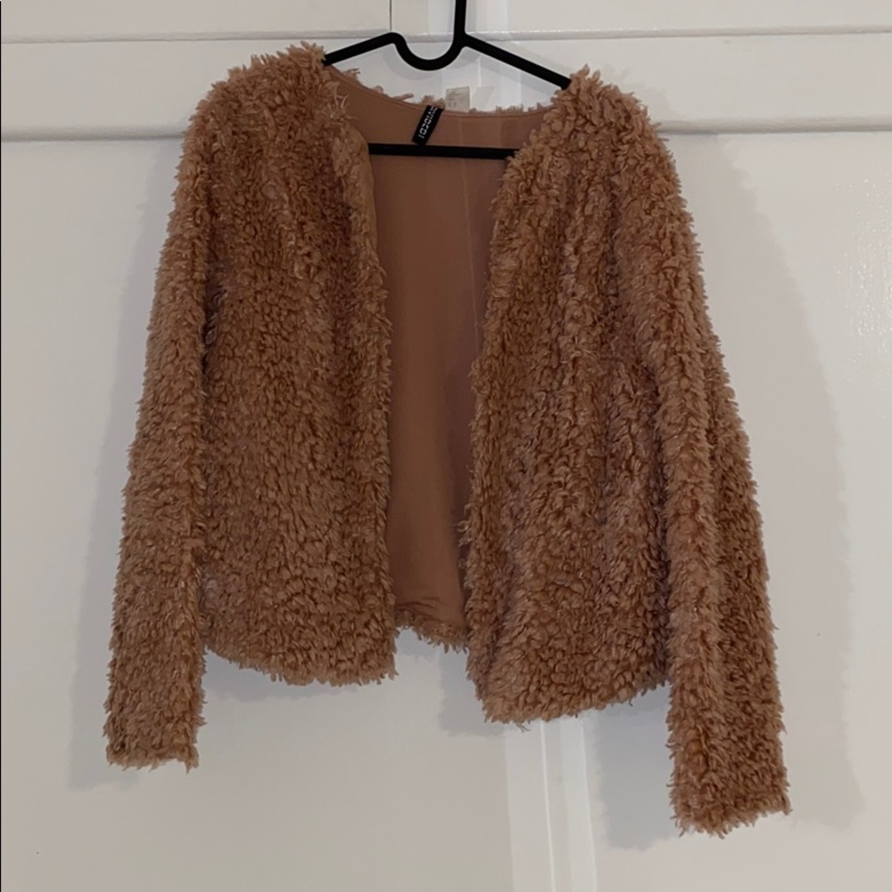 Blush teddy jacket